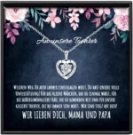 An meine Tochter Kette _ Moissanit Herz _ Unterstützung