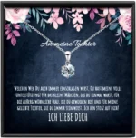 An meine Tochter Kette_Moissanit Rund_Unterstützung