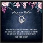 An meine Tochter Herz Kette 925 Sterling Silber