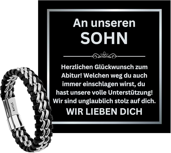 Abitur Armband An unseren Sohn_Silber Abitur Armband An unseren Sohn BYLITZ