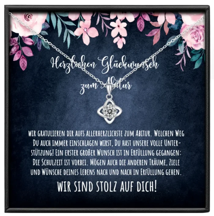 Geschenke zum Abitur Tochter Knoten Kette