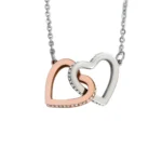 Rose Gold Doppelherz Kette BYLITZ