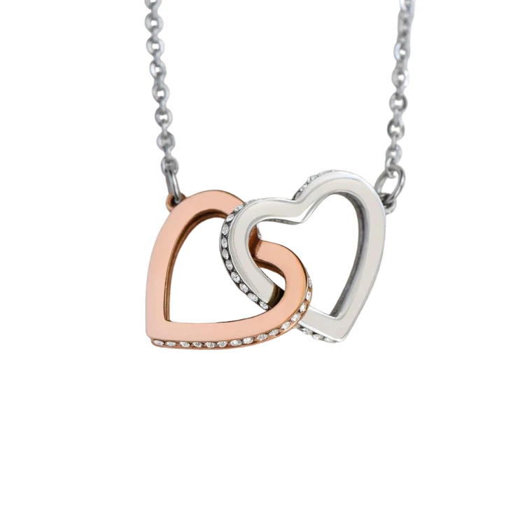 Rose Gold Doppelherz Kette BYLITZ