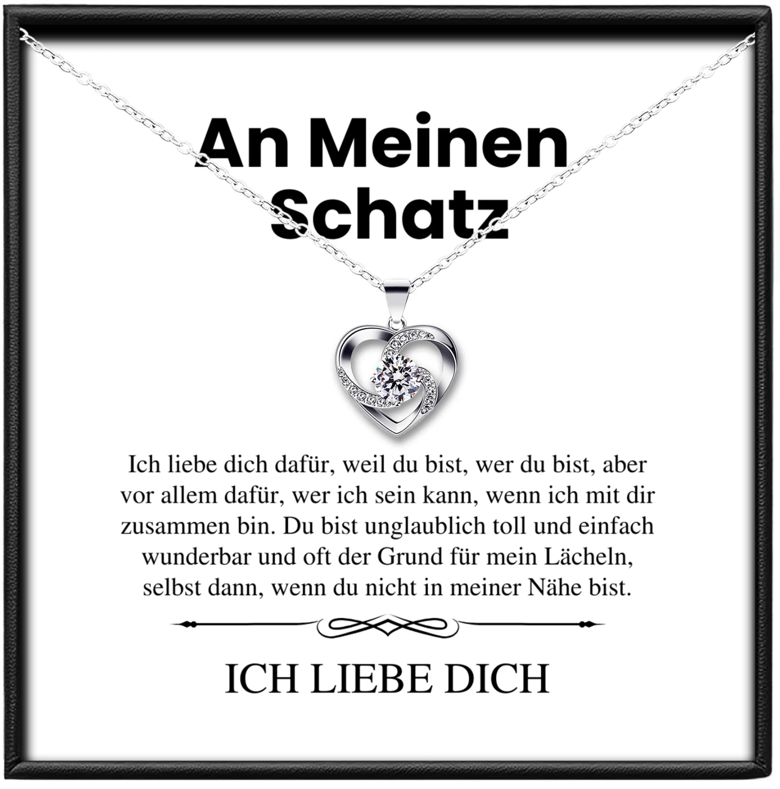 An mein Schatz Kette | 925S Silber Herz V2 Halskette BYLITZ An mein Schatz Kette | 925S Silber Herz V2 Halskette BYLITZ