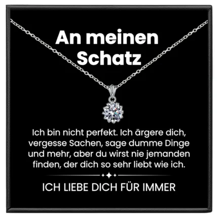 An mein Schatz Schneeflocke Kette Moissanit BYLITZ