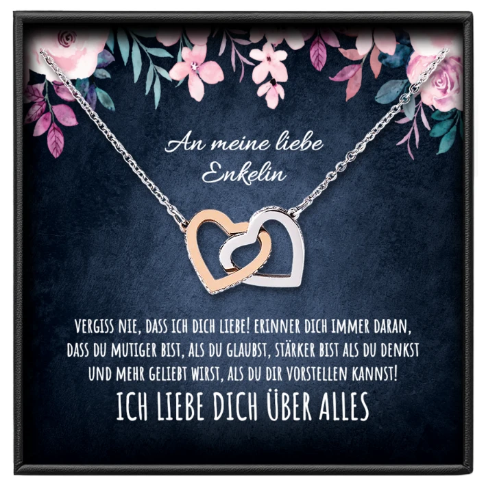 An meine Enkelin Kette Doppelherz An meine Enkelin Kette Doppelherz