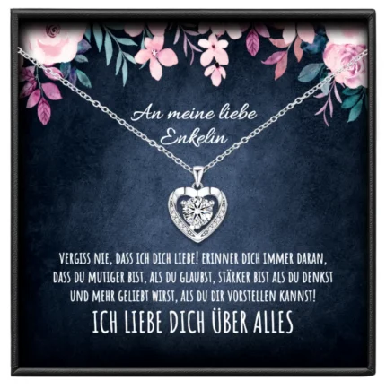 An meine Enkelin Kette Moissanit Herz BYLITZ