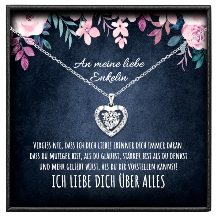 An meine Enkelin Kette Moissanit Herz BYLITZ