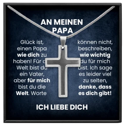 An meinen Papa Kreuz Kette