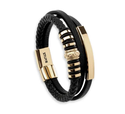 An meinen Sohn Leder Armband BYLITZ Gold